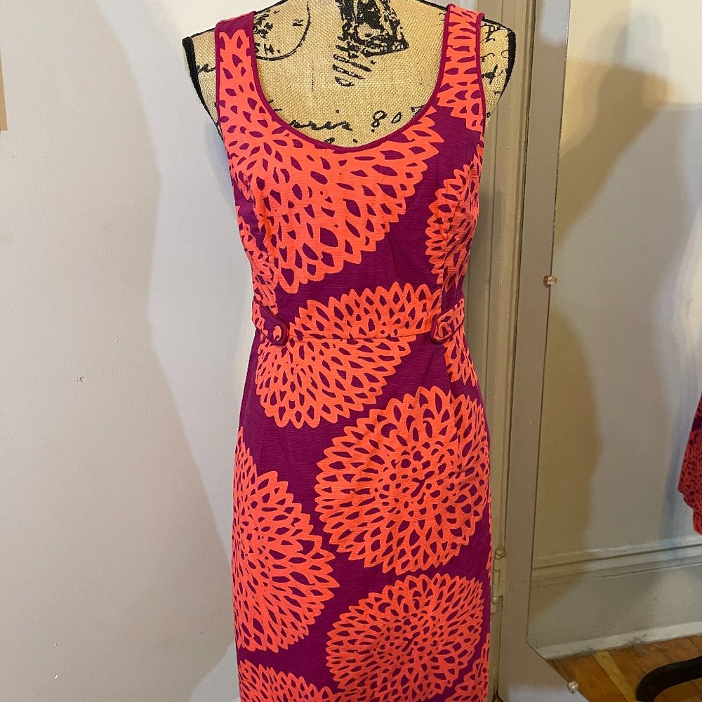 Boden Abstract Floral Zinnia Sheath Dress